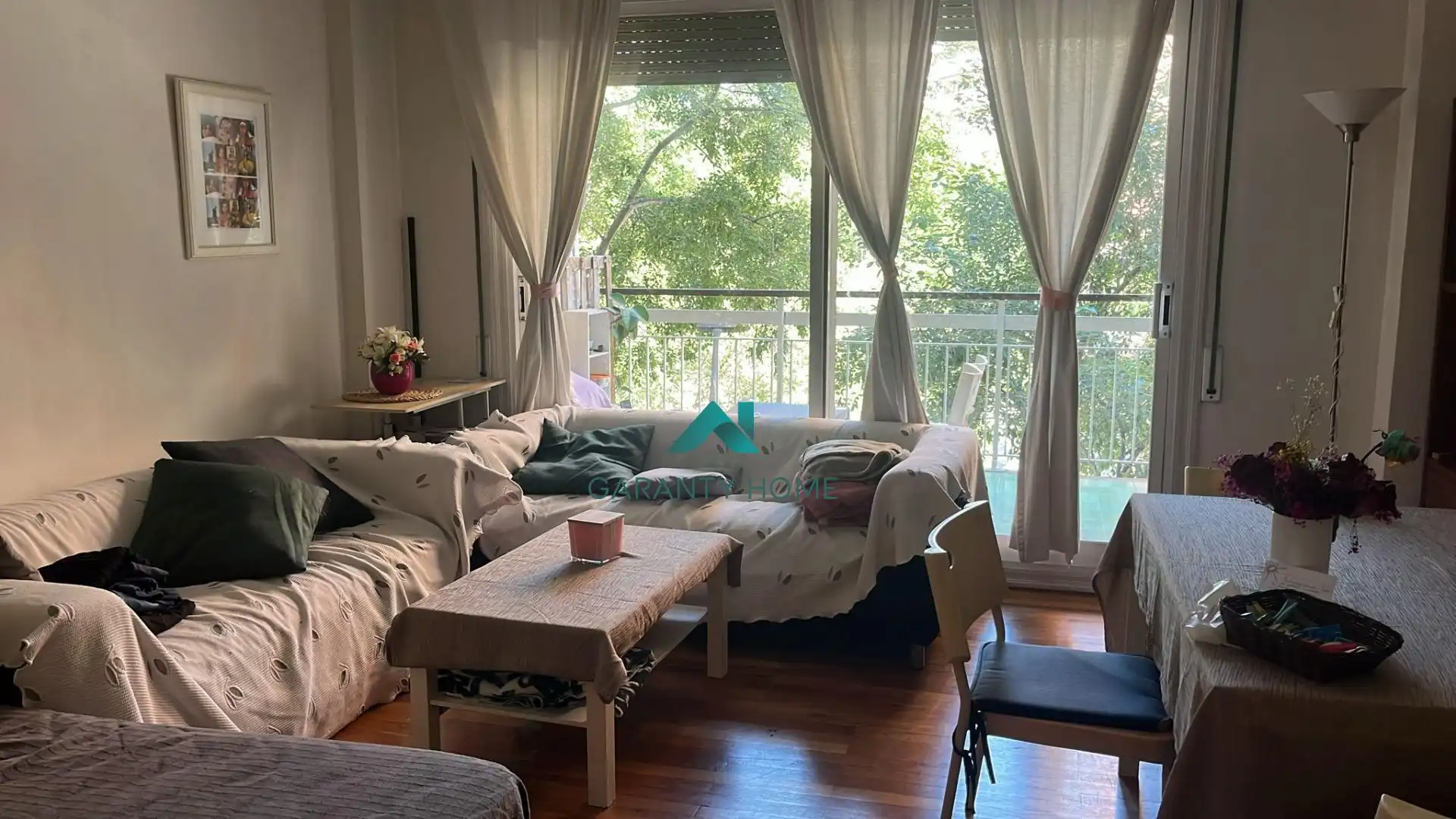Wohnzimmer von Wohnung zur untervermieten in Barcelona mit Heizung, Möbliert und Balkon