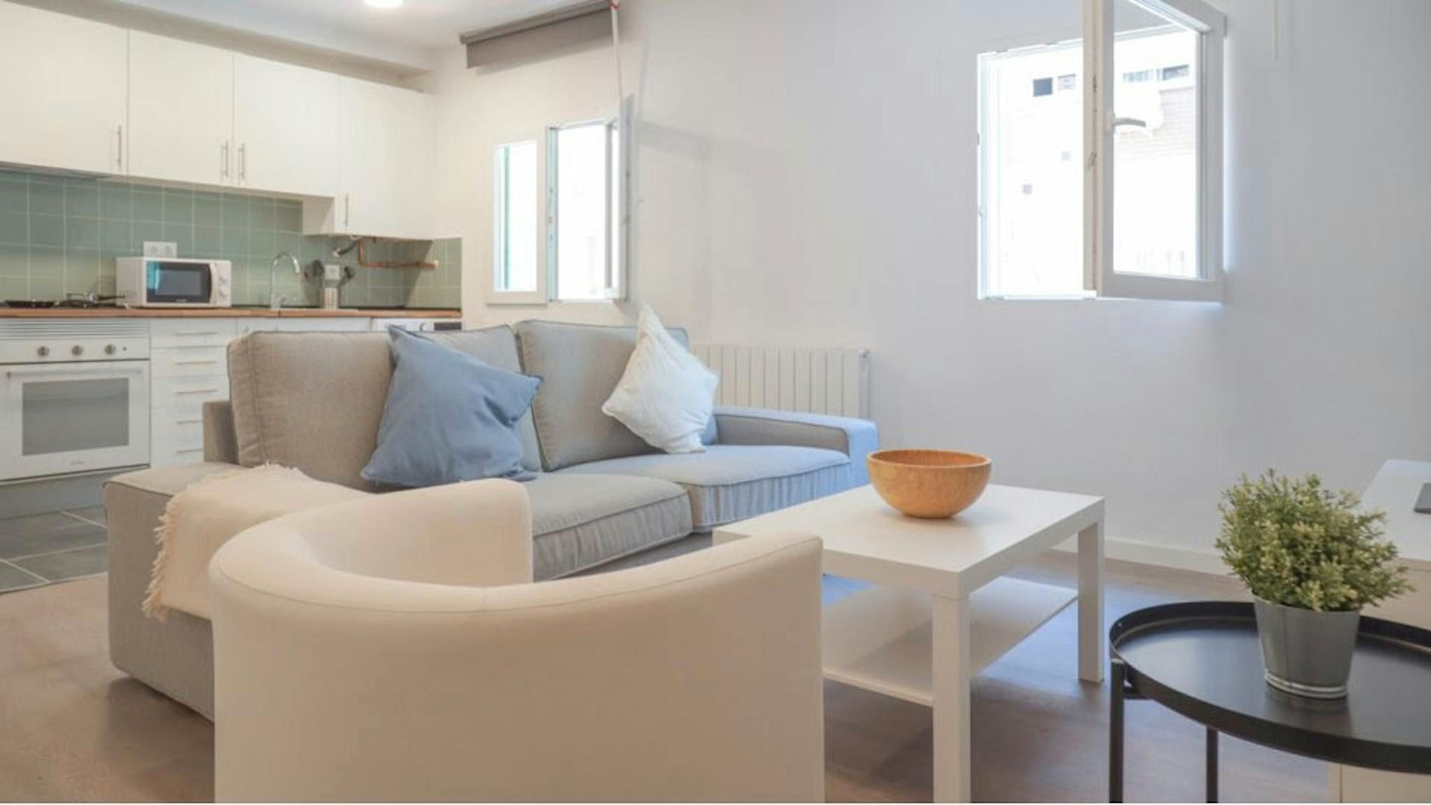 Bedroom of Flat to rent in  Madrid Capital  with Heating, Furnished and Washing machine