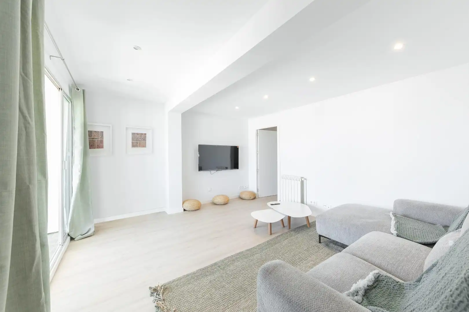 Wohnzimmer von Dachboden zur Miete in  Palma de Mallorca mit Klimaanlage, Heizung und Parkett