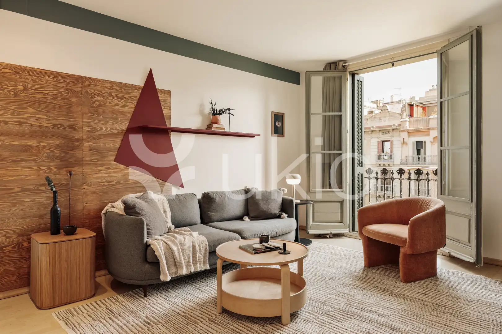 Wohnzimmer von Wohnungen zur Miete in Barcelona mit Klimaanlage, Heizung und Möbliert