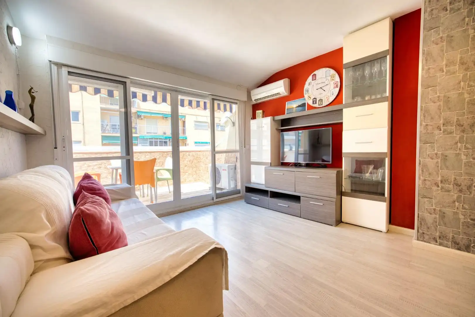 Wohnzimmer von Wohnungen zur Miete in El Campello mit Klimaanlage, Terrasse und Möbliert