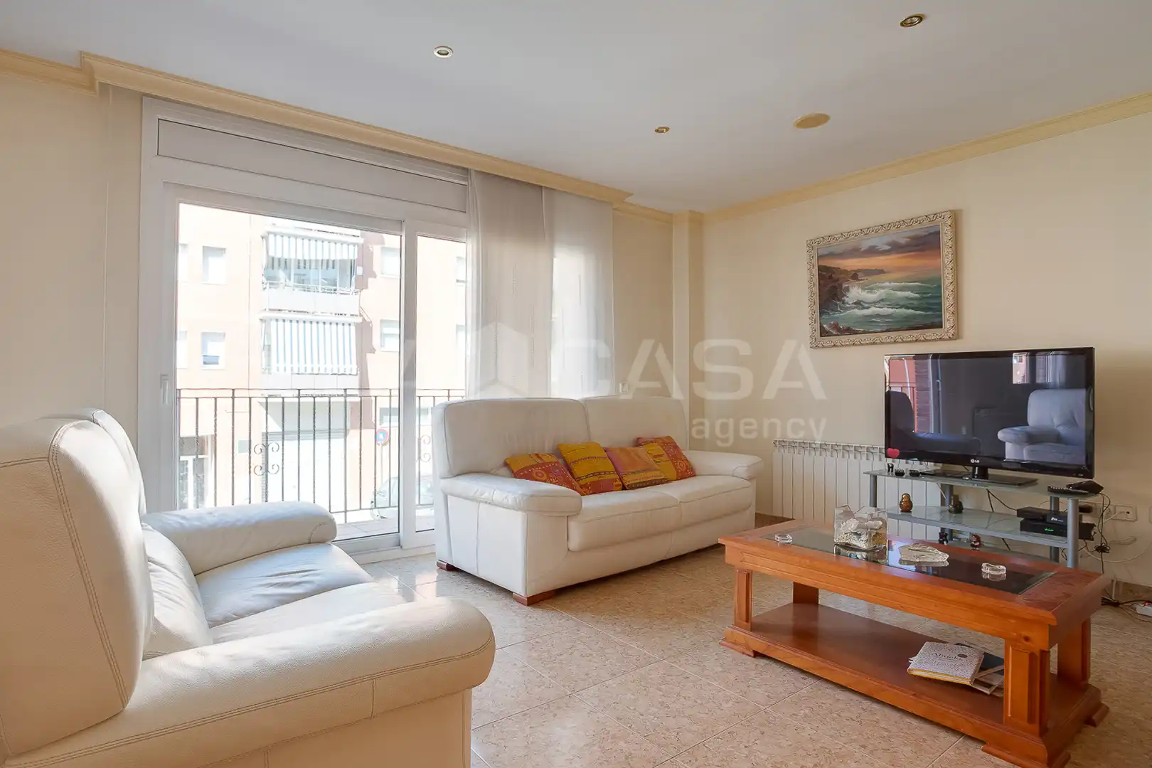 Sala d'estar de Casa adosada en venda en Granollers amb Calefacció, Traster i Balcó