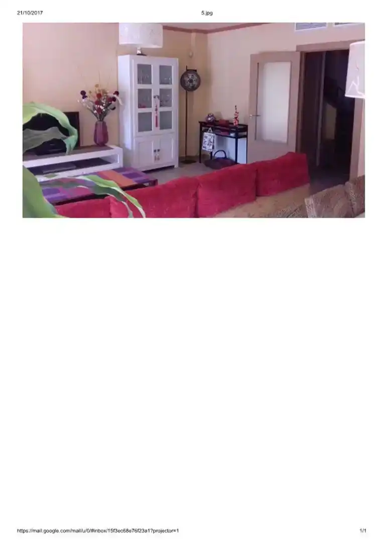 Wohnzimmer von Wohnung zur Miete in Mutxamel mit Klimaanlage, Privatgarten und Parkett