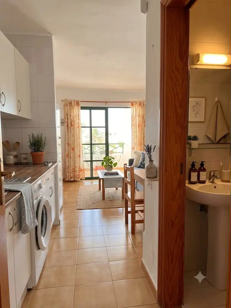Sala d'estar de Apartament en venda en Antigua amb Balcó i Piscina comunitària