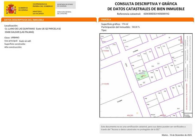 Terreno residencial en Venta en Calle LLANO DE LAS QUINTANAS, PARCELA 82 en Los Quintana - Piso Firme