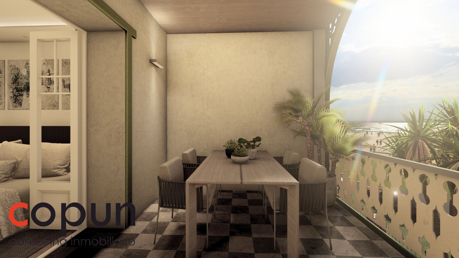 Terrace of Flat for sale in Castrillón  with Terrace, Storage room and Swimming Pool