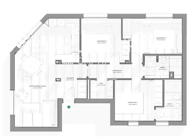 Piso en venta en Alfonso X, Almagro