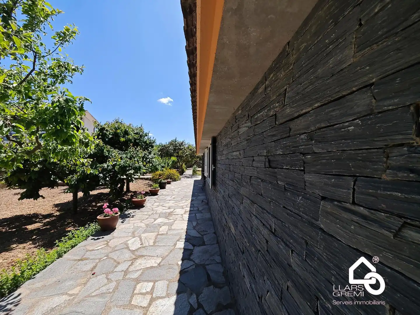Vista exterior de Casa o xalet en venda en La Llacuna amb Calefacció, Jardí privat i Terrassa