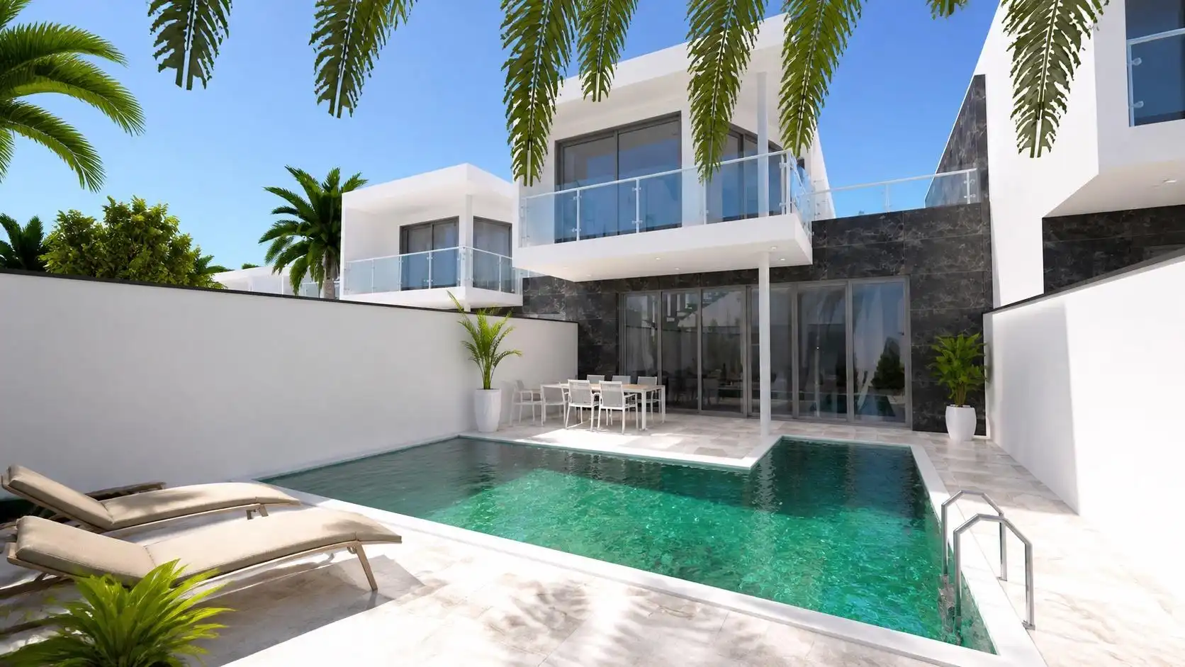 Swimming pool of Detached homes for sale in La Oliva  with Air Conditioner, Private garden and Terrace