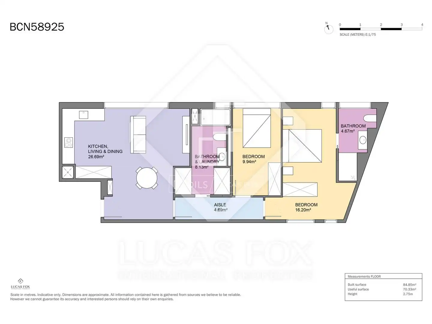 Flat for sale in Barcelona  with Air Conditioner, Heating and Parquet flooring