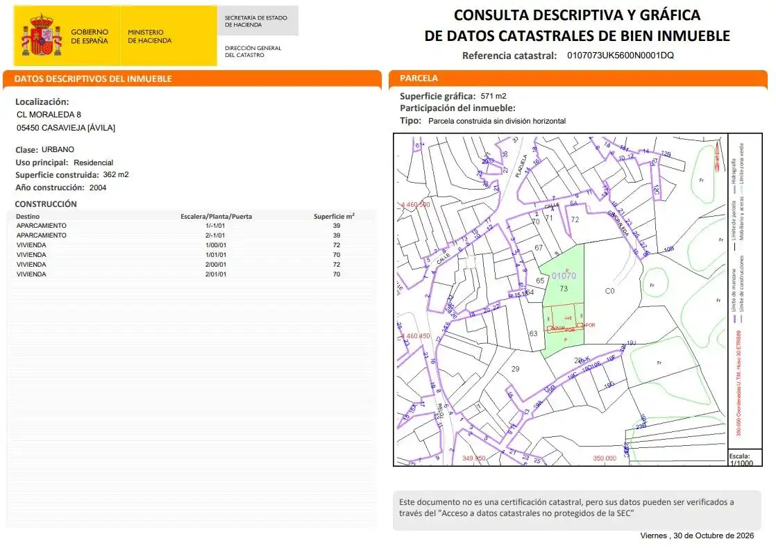 Vista exterior de Pis en venda en Casavieja, Ávila