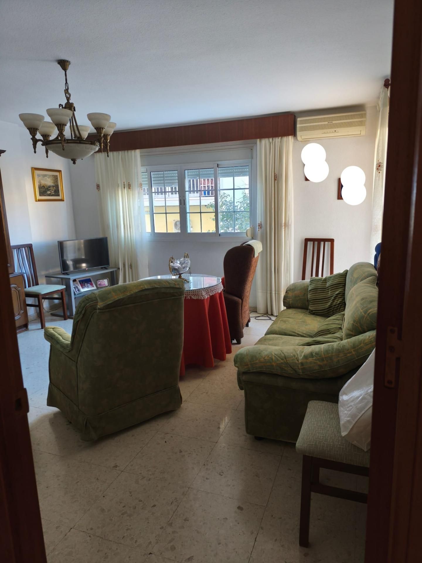 Living room of Flat for sale in Málaga Capital  with Air Conditioner, Terrace and Storage room