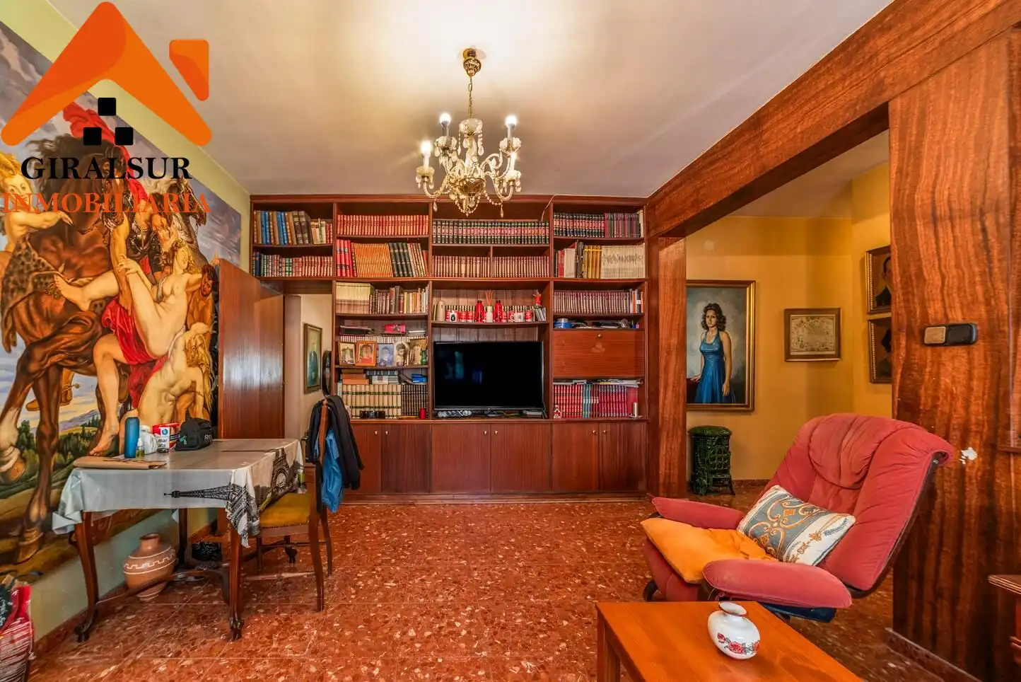 Sala d'estar de Casa o xalet en venda en Alcalá de Guadaira amb Aire condicionat, Jardí privat i Terrassa