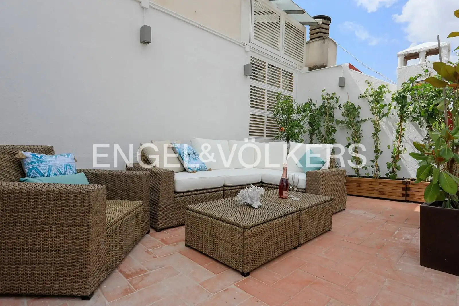 Terrace of Attic for rent in Barcelona  with Air Conditioner, Heating and Parquet flooring