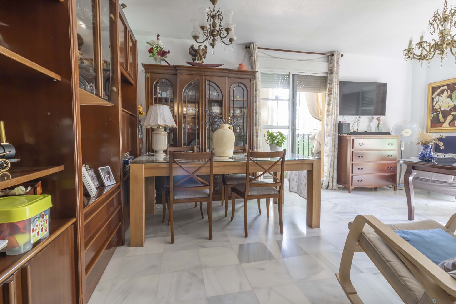 Dining room of Flat for sale in Dos Hermanas  with Air Conditioner and Balcony