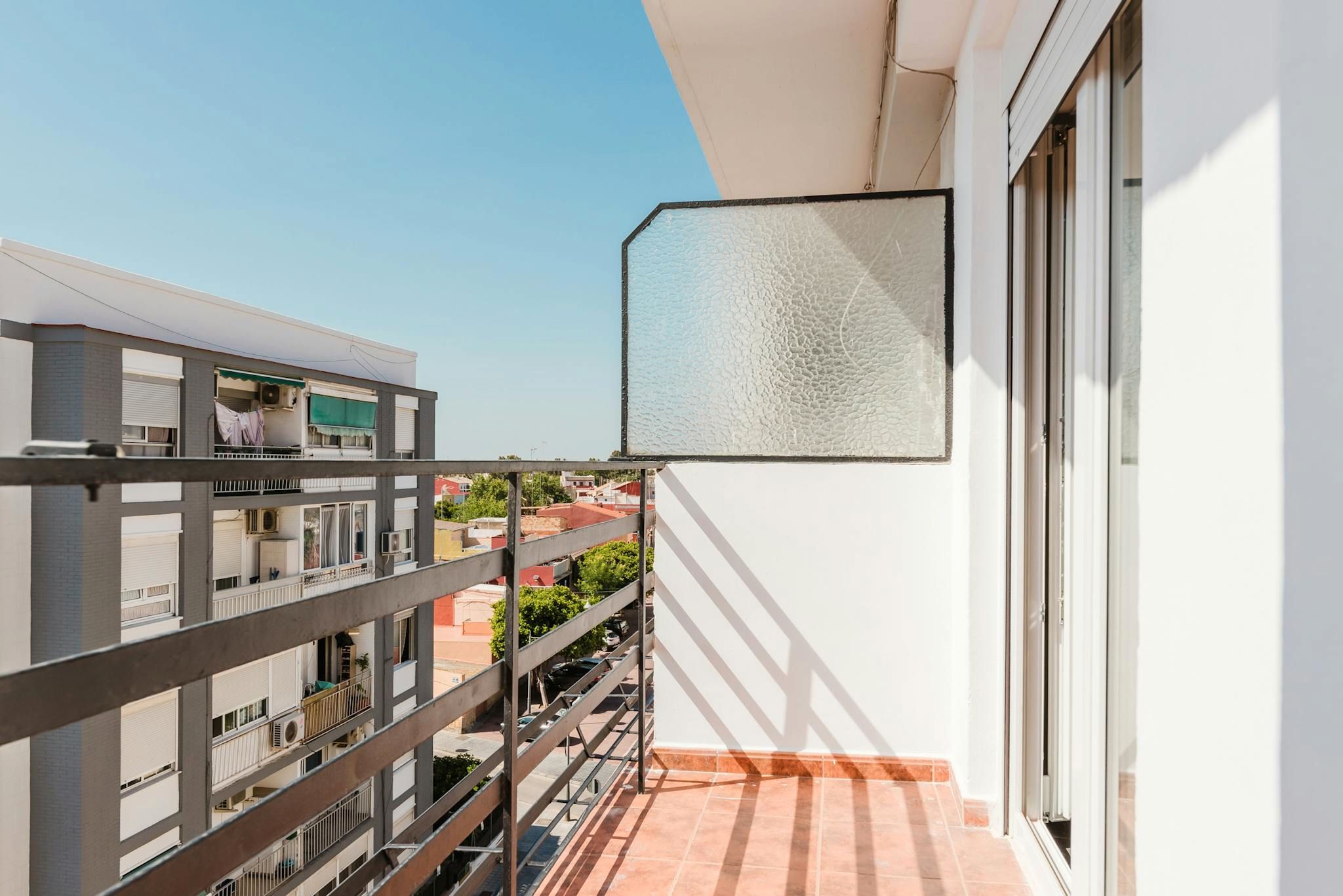Balcony of Flat to rent in  Valencia Capital  with Air Conditioner, Heating and Furnished