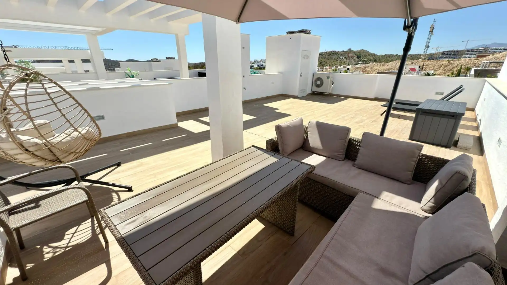 Terrasse von Dachboden zum Verkauf in Finestrat mit Klimaanlage, Terrasse und Gemeinschaftspool
