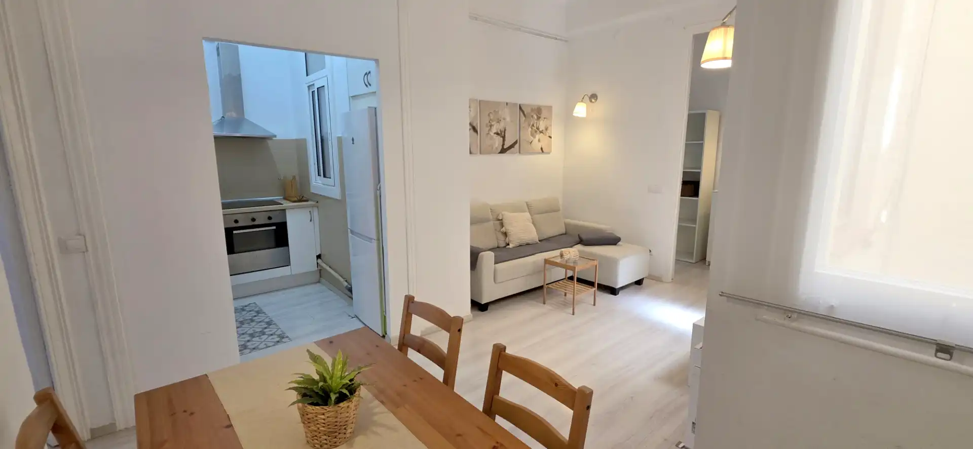 Sala de estar de Piso de alquiler en Barcelona con Parquet, Amueblado y Lavadora