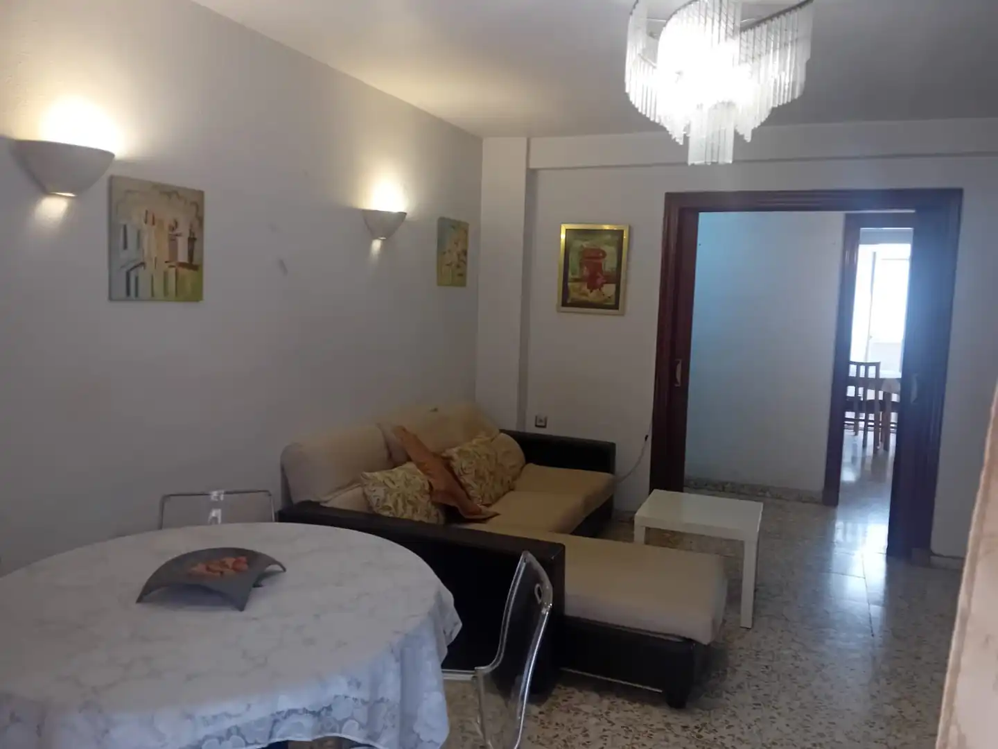 Sala d'estar de Pis en venda en Cartagena amb Moblat, Rentadora i Microones