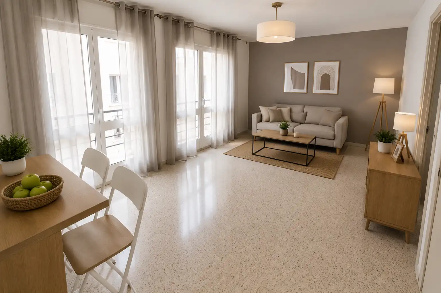 Living room of Flat for rent in Terrassa  with Heating, Terrace and Oven