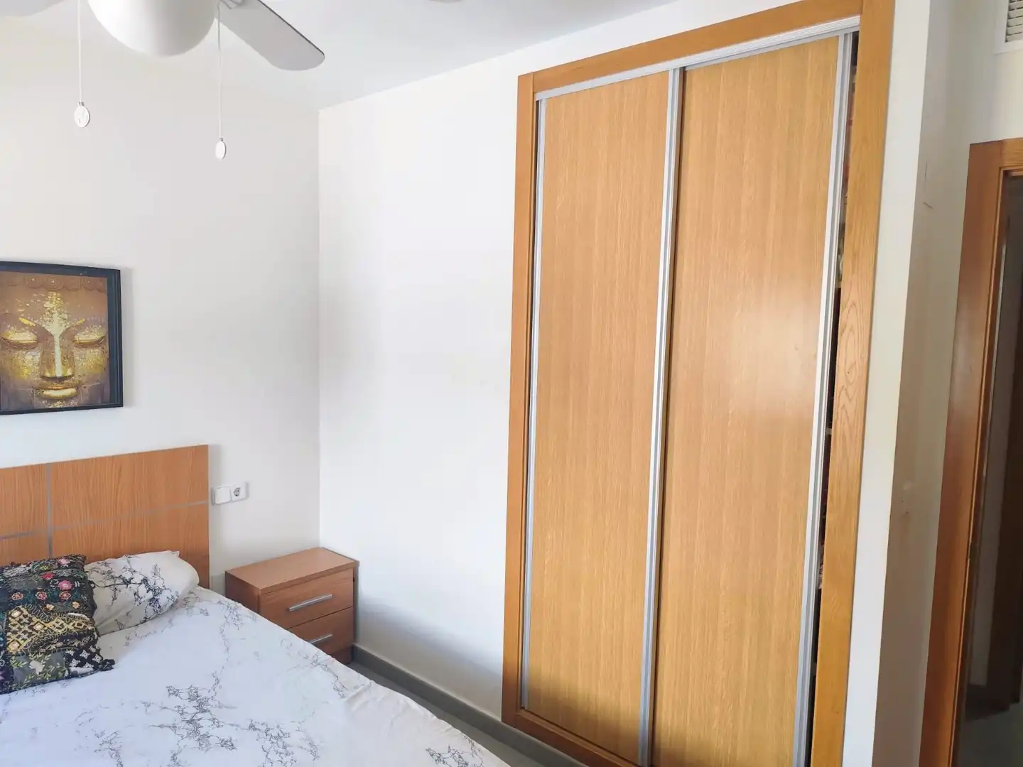 Schlafzimmer von Wohnungen zur Miete in San Javier mit Klimaanlage, Heizung und Terrasse
