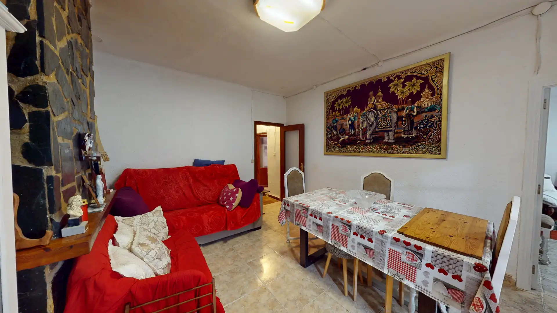 Schlafzimmer von Einfamilien-Reihenhaus zum Verkauf in Onil mit Klimaanlage und Balkon