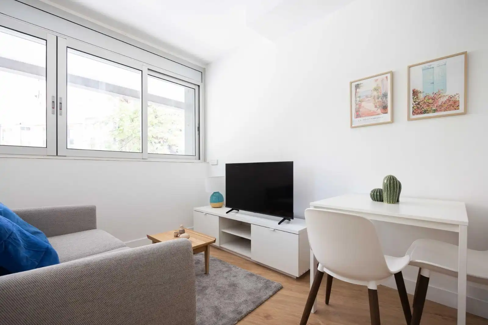 Sala d'estar de Pis de lloguer en Barcelona amb Aire condicionat, Calefacció i Parquet