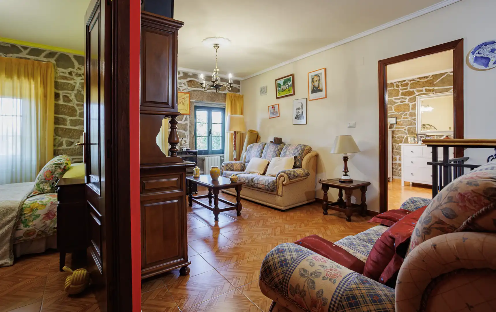 Living room of Country homes for sale in Guitiriz  with Furnished