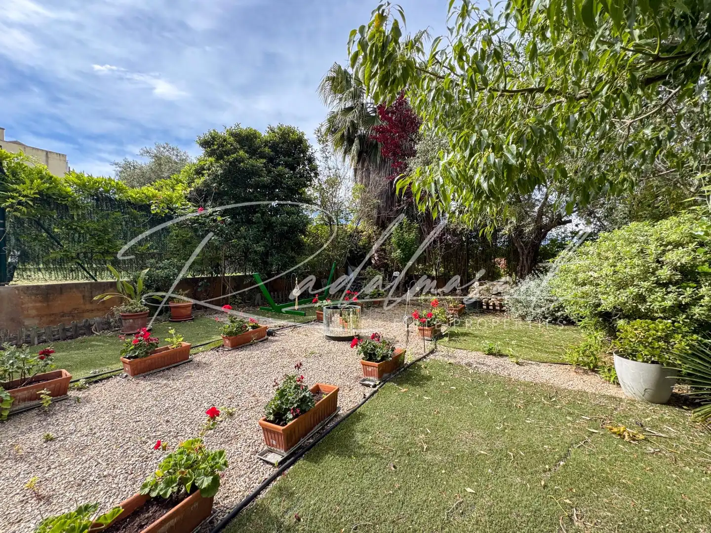 Garten von Einfamilien-Reihenhaus zum Verkauf in Perafort mit Klimaanlage, Privatgarten und Parkett