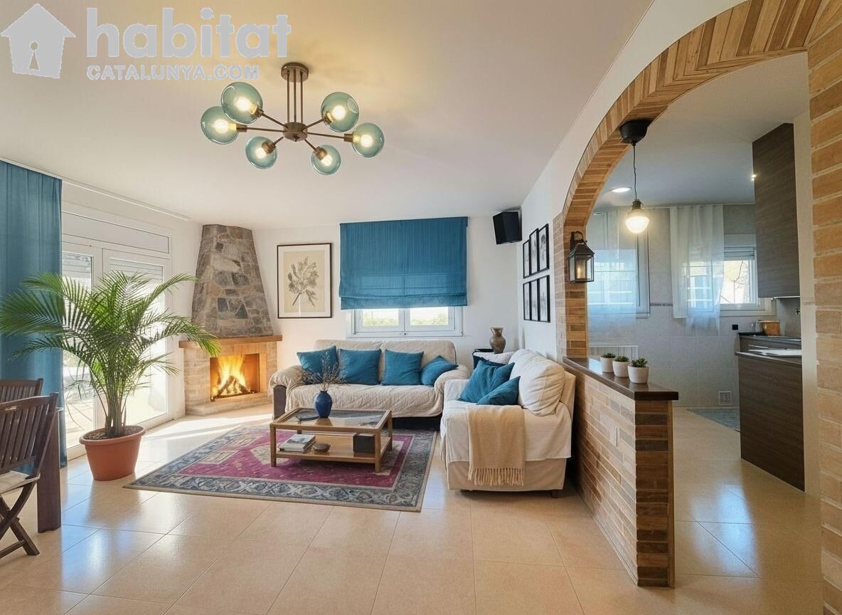 Sala d'estar de Casa o xalet en venda en Piera amb Jardí privat, Terrassa i Alarma