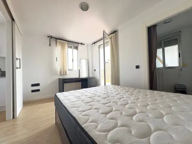 Bedroom of Attic for rent in Castellón de la Plana / Castelló de la Plana  with Parquet flooring, Terrace and Furnished