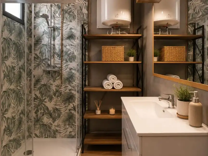 Badezimmer von Büro zur Miete in Barcelona mit Klimaanlage, Heizung und Terrasse