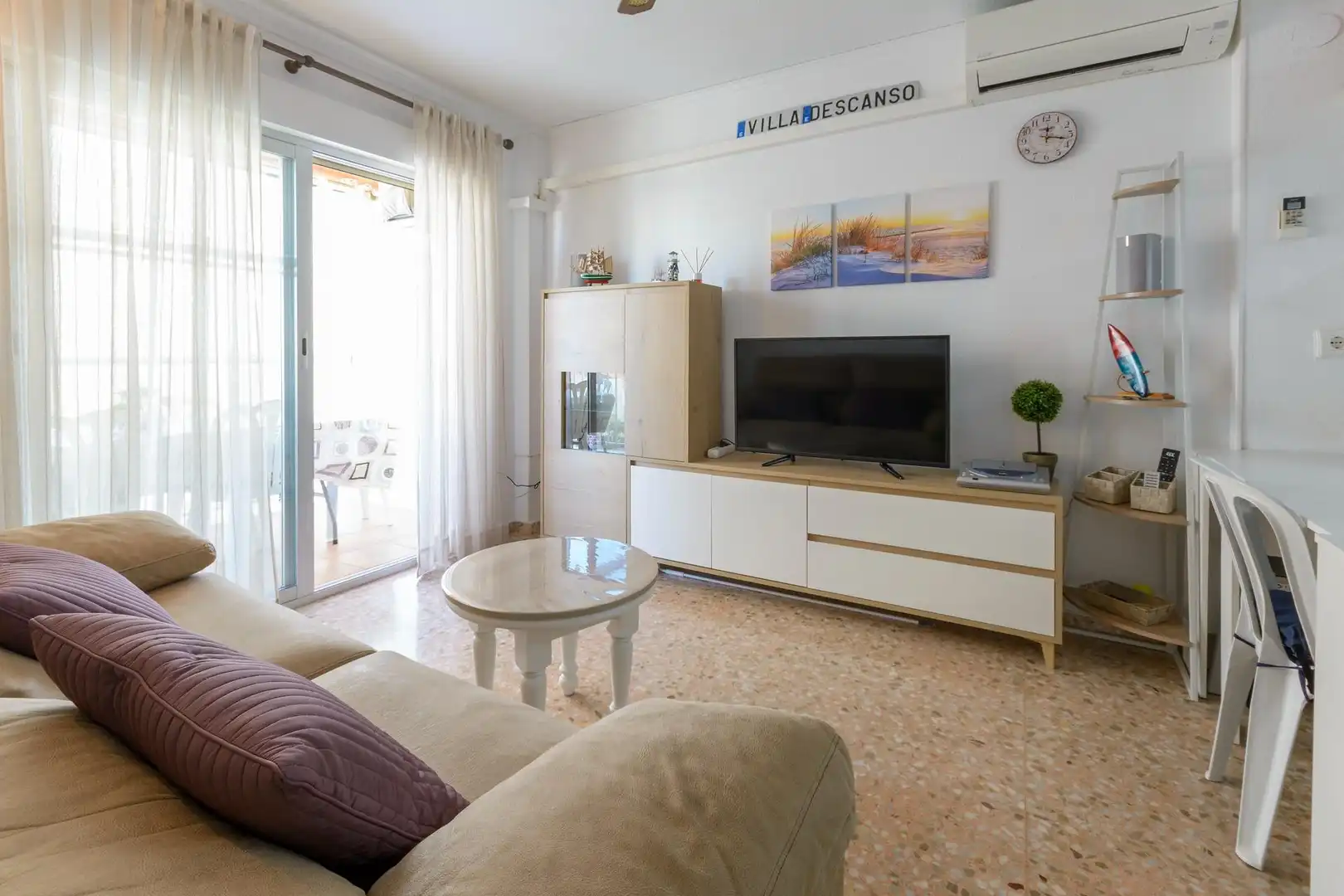 Sala de estar de Apartamento en venta en Bellreguard con Aire acondicionado, Calefacción y Terraza