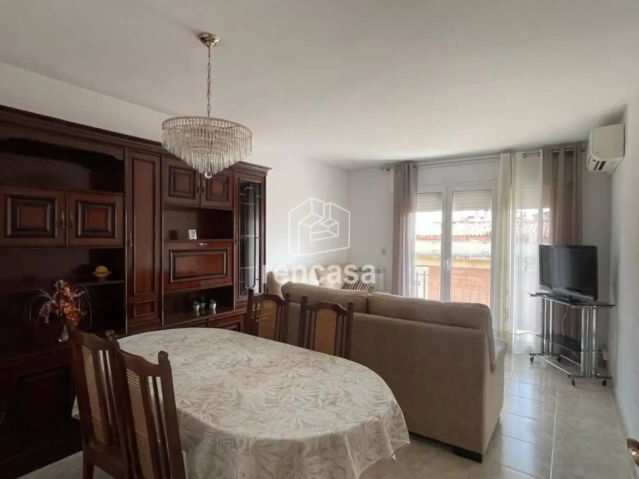 Sala d'estar de Pis de lloguer en Lleida amb Aire condicionat, Calefacció i Moblat