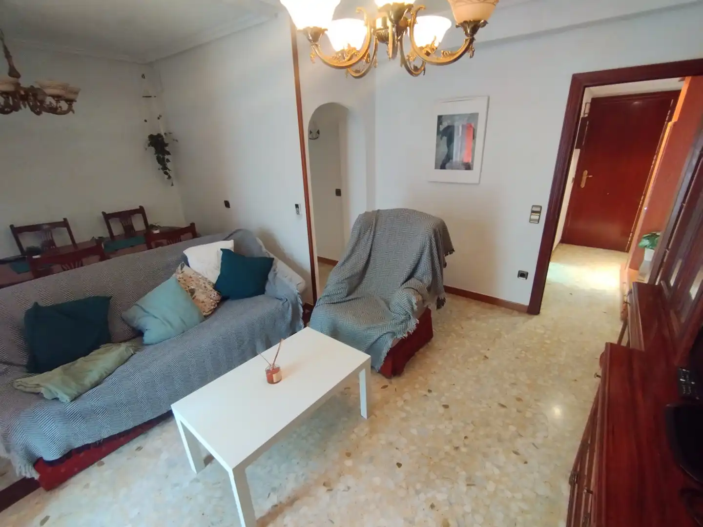 Wohnzimmer von Wohnung zum Verkauf in Zaragoza mit Heizung, Terrasse und Möbliert