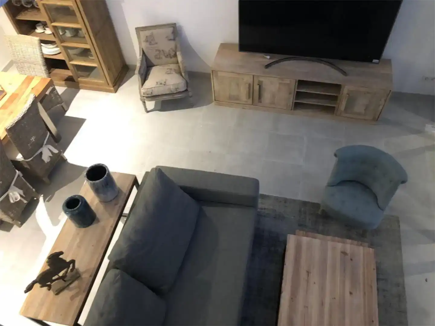 Sala de estar de Casa o chalet de alquiler en Es Mercadal con Aire acondicionado, Jardín privado y Piscina