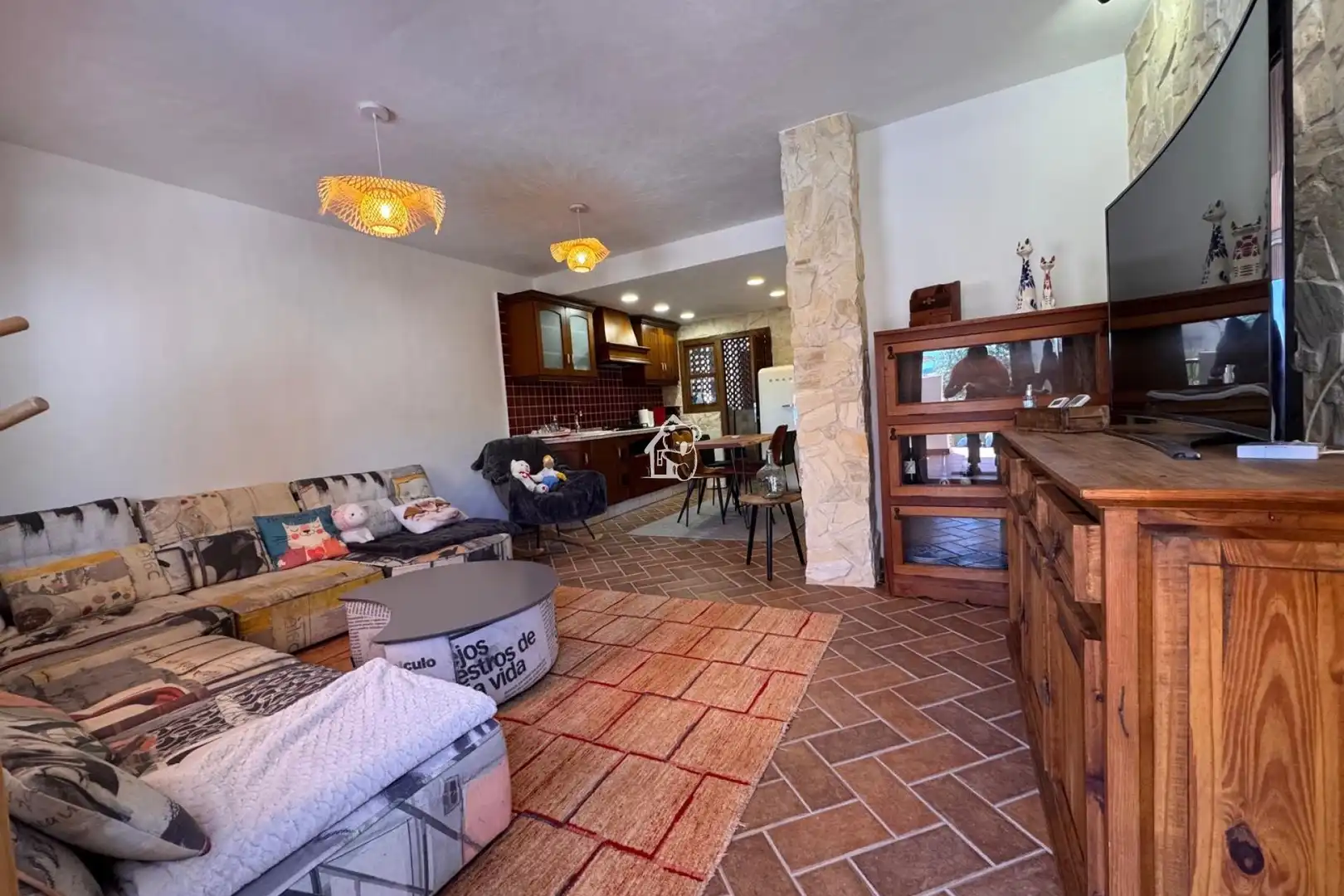 Sala de estar de Dúplex de alquiler en Guardamar del Segura con Aire acondicionado, Terraza y Amueblado