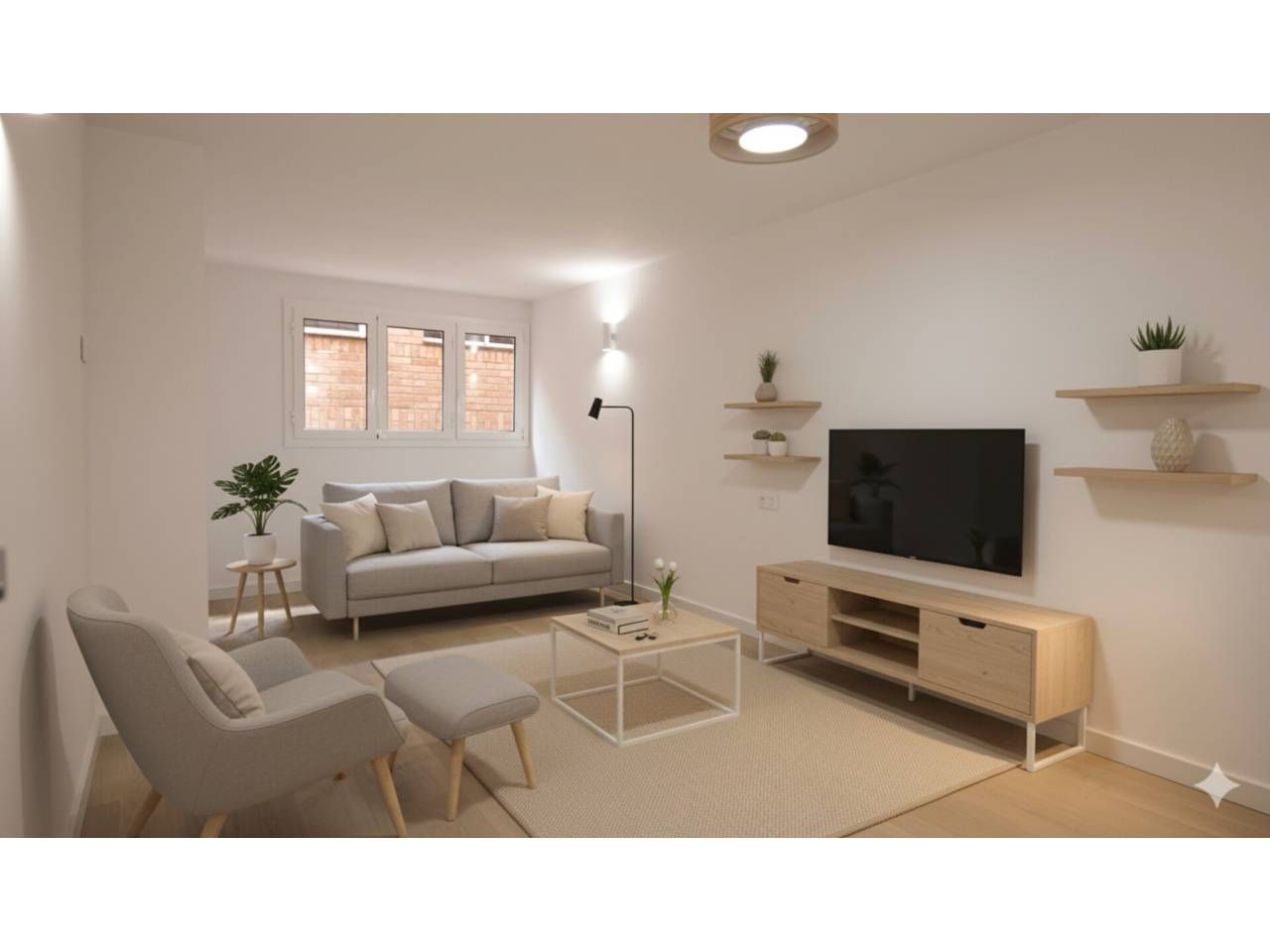 Sala de estar de Piso en venta en  Barcelona Capital con Aire acondicionado, Parquet y Alarma