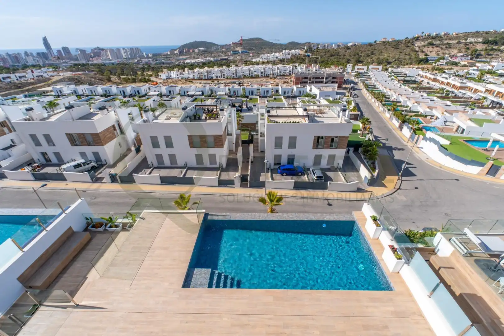 Vista exterior de Casa o chalet en venta en Benidorm con Aire acondicionado, Calefacción y Jardín privado