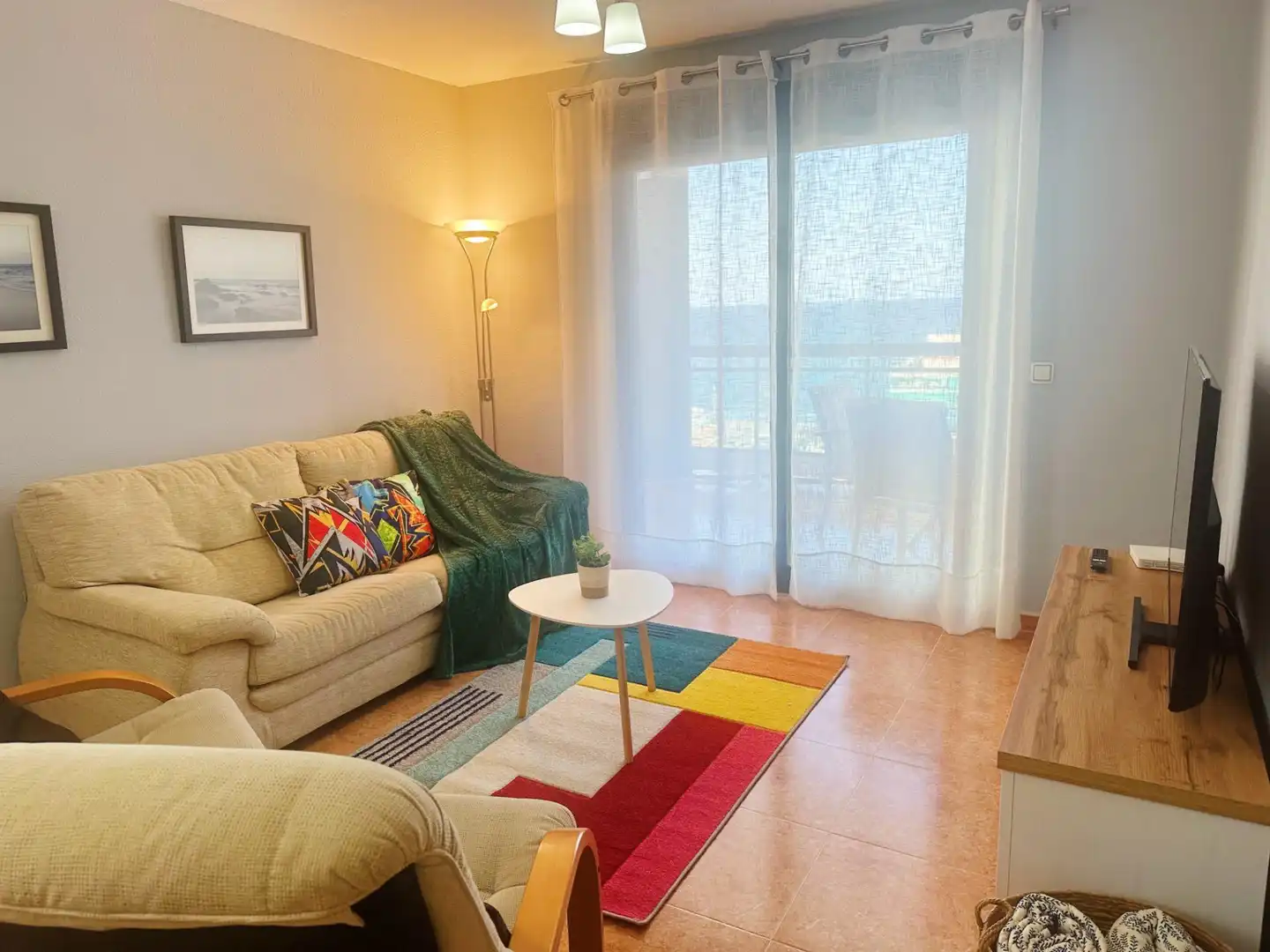 Living room of Apartments for rent in El Campello  with Air Conditioner, Heating and Private garden