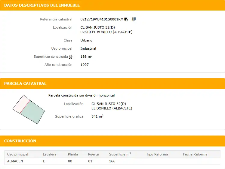Parking of Industrial buildings for sale in El Bonillo