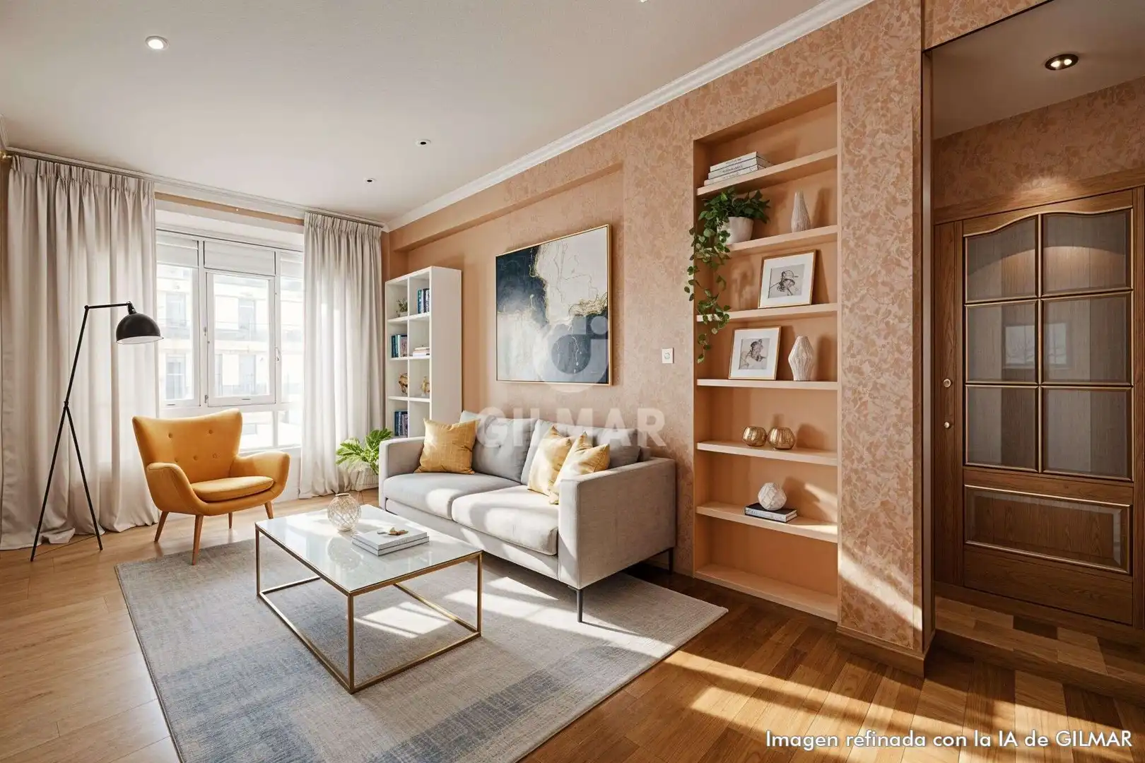 Wohnzimmer von Wohnung zum Verkauf in  Madrid Capital mit Heizung und Balkon
