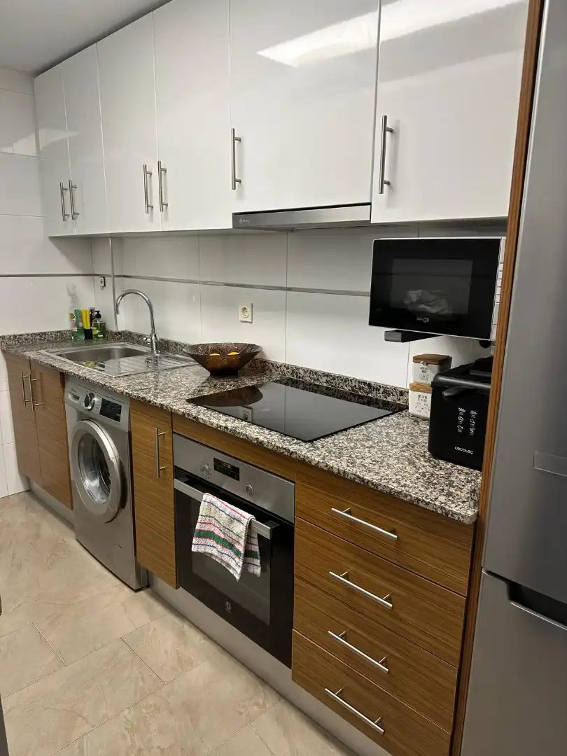 Küche von Wohnung zur Miete in Roquetas de Mar mit Klimaanlage, Terrasse und Möbliert