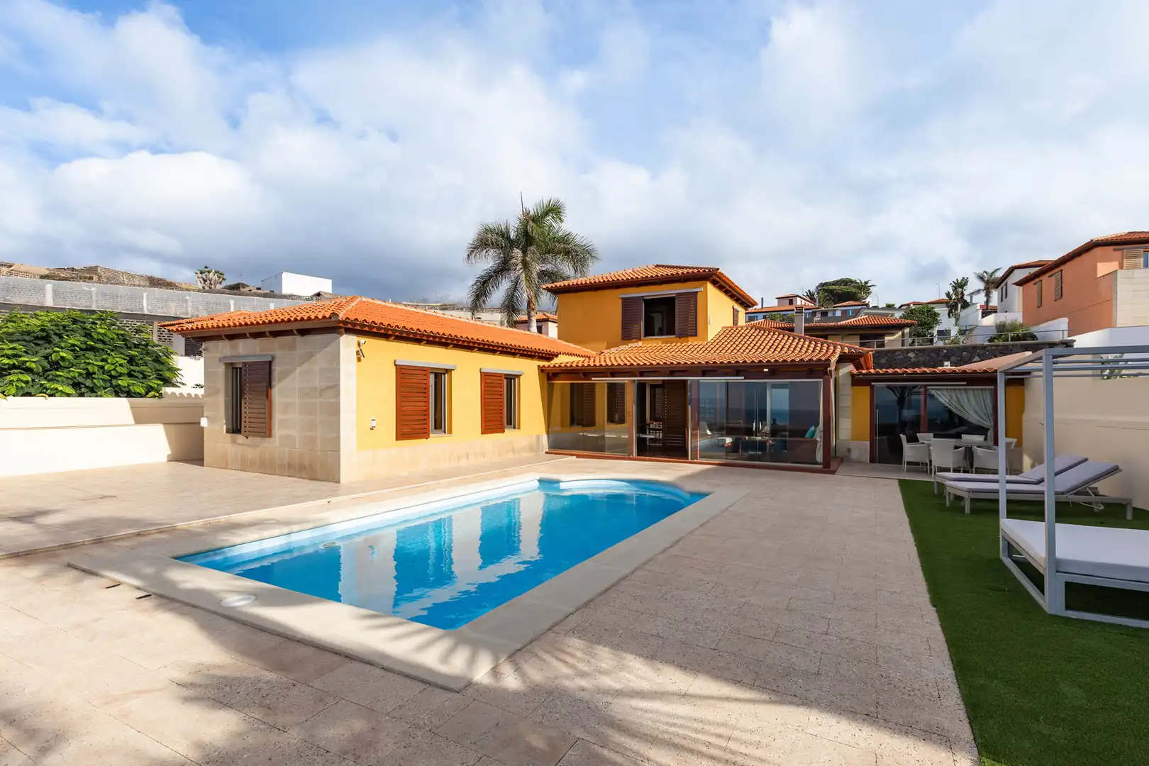 Exterior view of Houses for sale in Tacoronte  with Private garden, Terrace and Swimming Pool