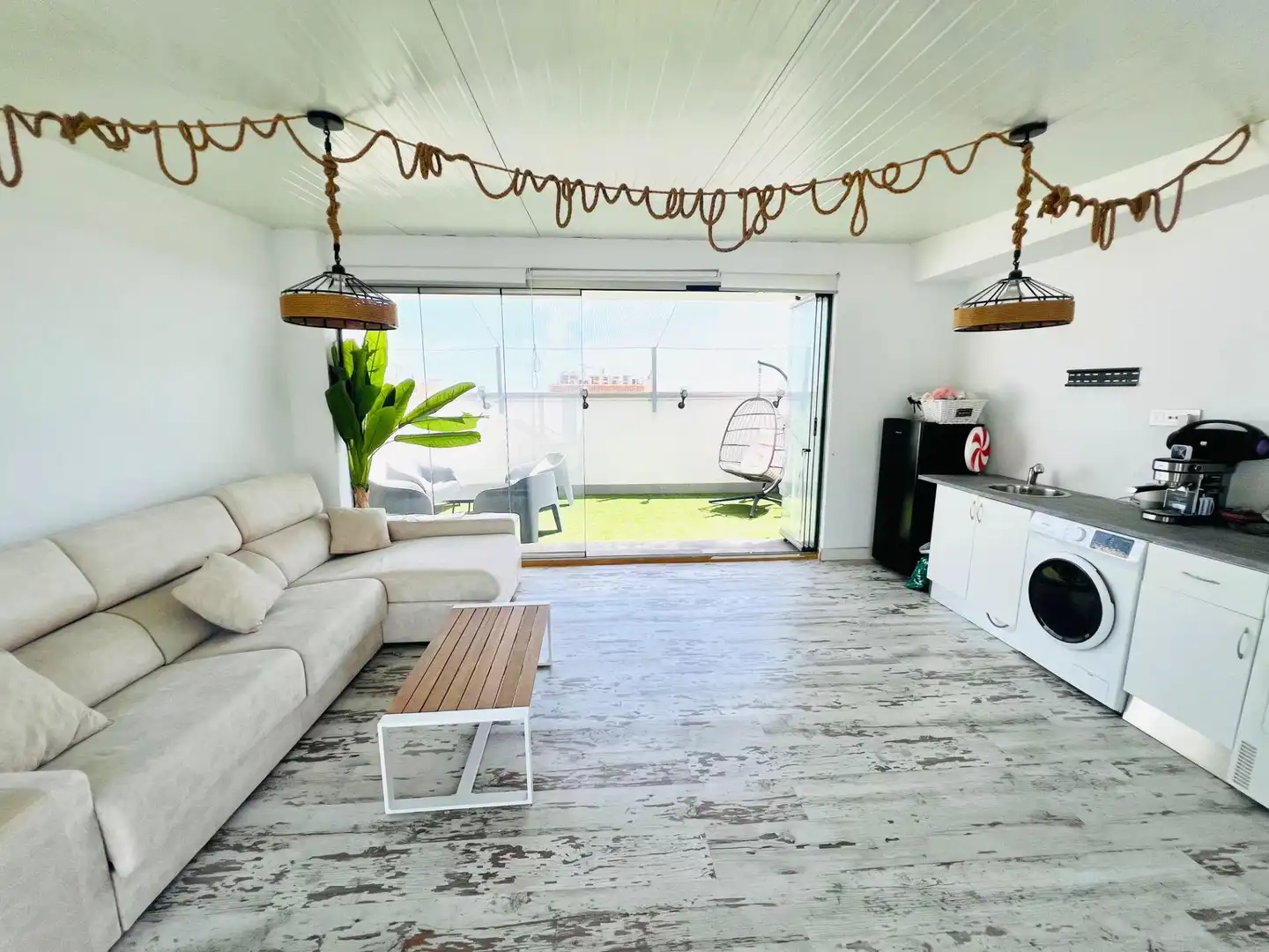 Living room of Attic for sale in Elche / Elx  with Air Conditioner, Heating and Private garden