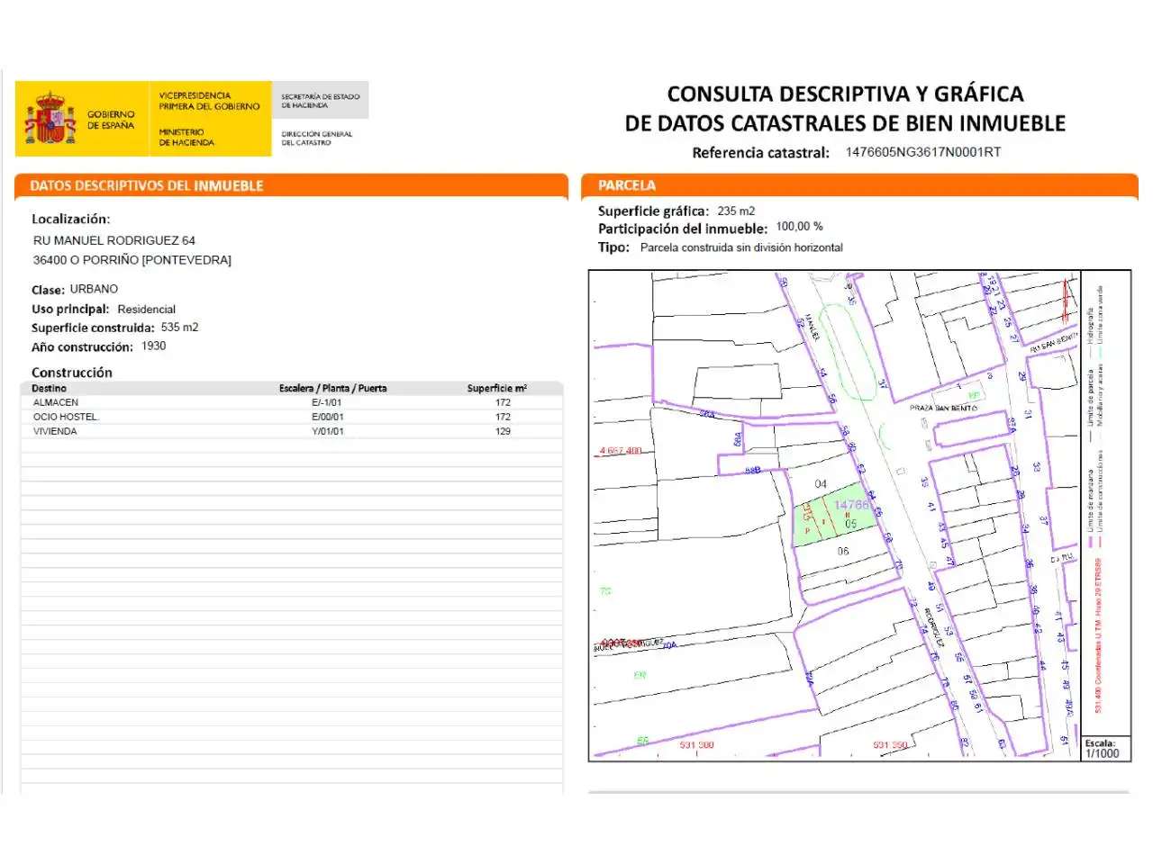 Terreny en venda en O Porriño  