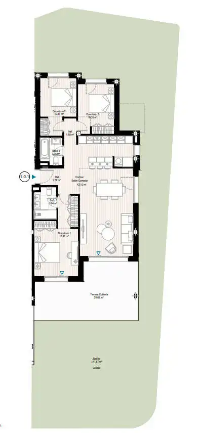 Apartamento con jardín en venta en Doña Julia Golf, imagen 14