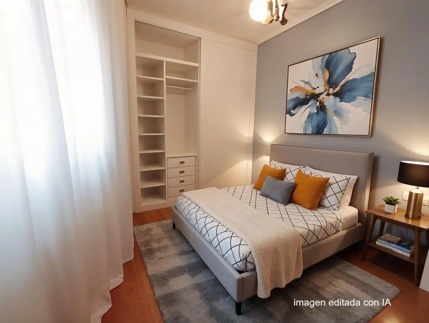 Bedroom of Flat for sale in La Roda  with Air Conditioner, Heating and Furnished