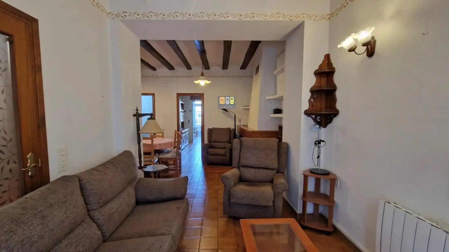 Sala de estar de Finca rústica en venta en Benimantell con Terraza, Trastero y Amueblado