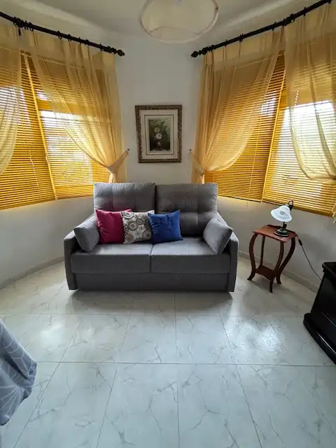 Sala de estar de Casa o chalet de alquiler en Dénia con Aire acondicionado, Jardín privado y Amueblado